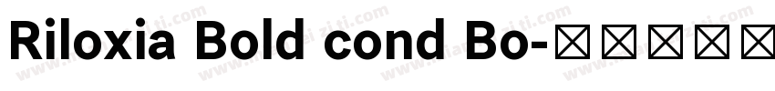 Riloxia Bold cond Bo字体转换